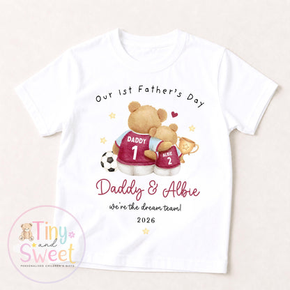 First Father’s Day Football Baby T Shirt, 1st Father’s Day as My Daddy Babygrow, New Dad Gift, Father’s Day Bodysuit, Baby Outfit