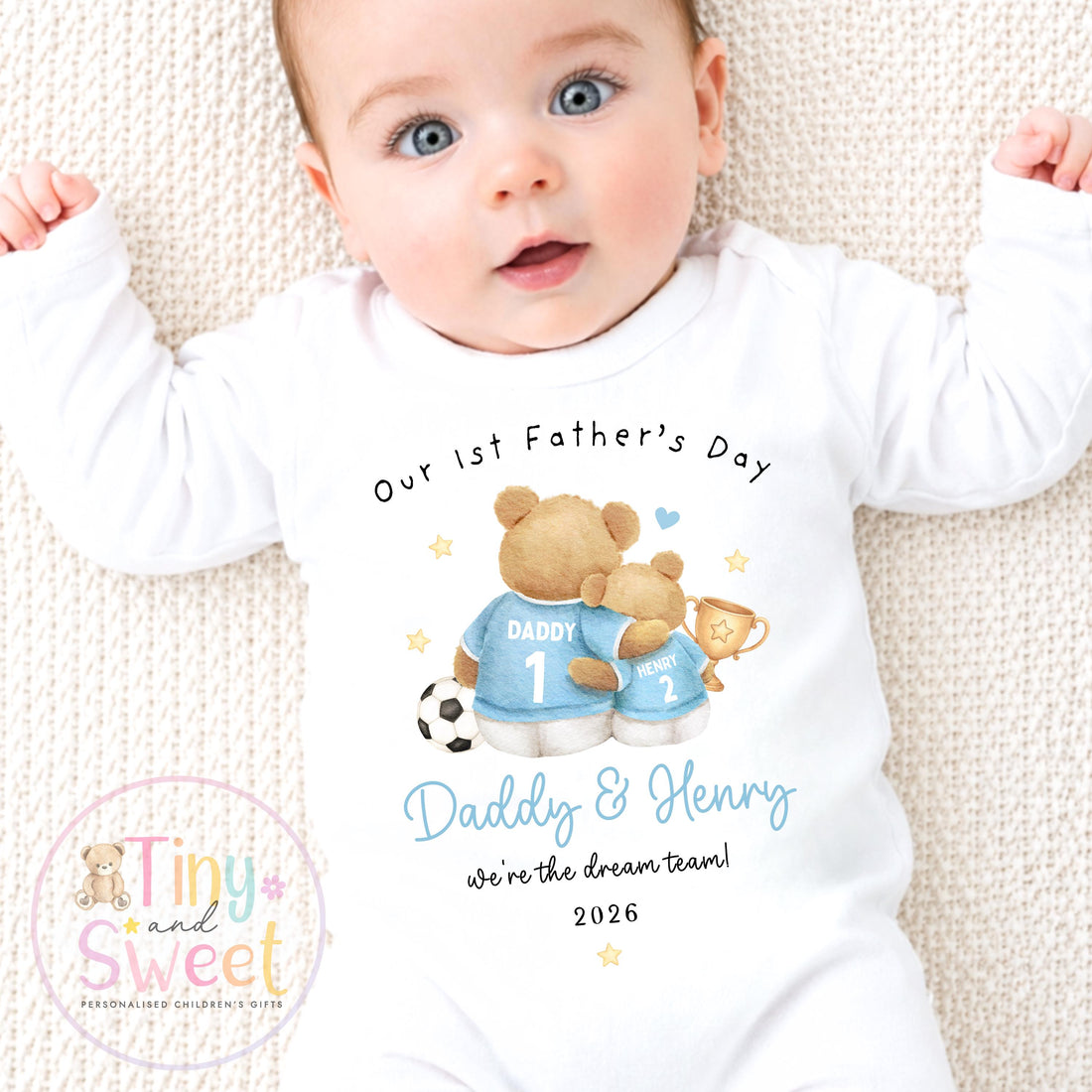 First Father’s Day Football Baby Sleepsuit, 1st Father’s Day as My Daddy Babygrow, New Dad Gift, Father’s Day Bodysuit, Baby Outfit