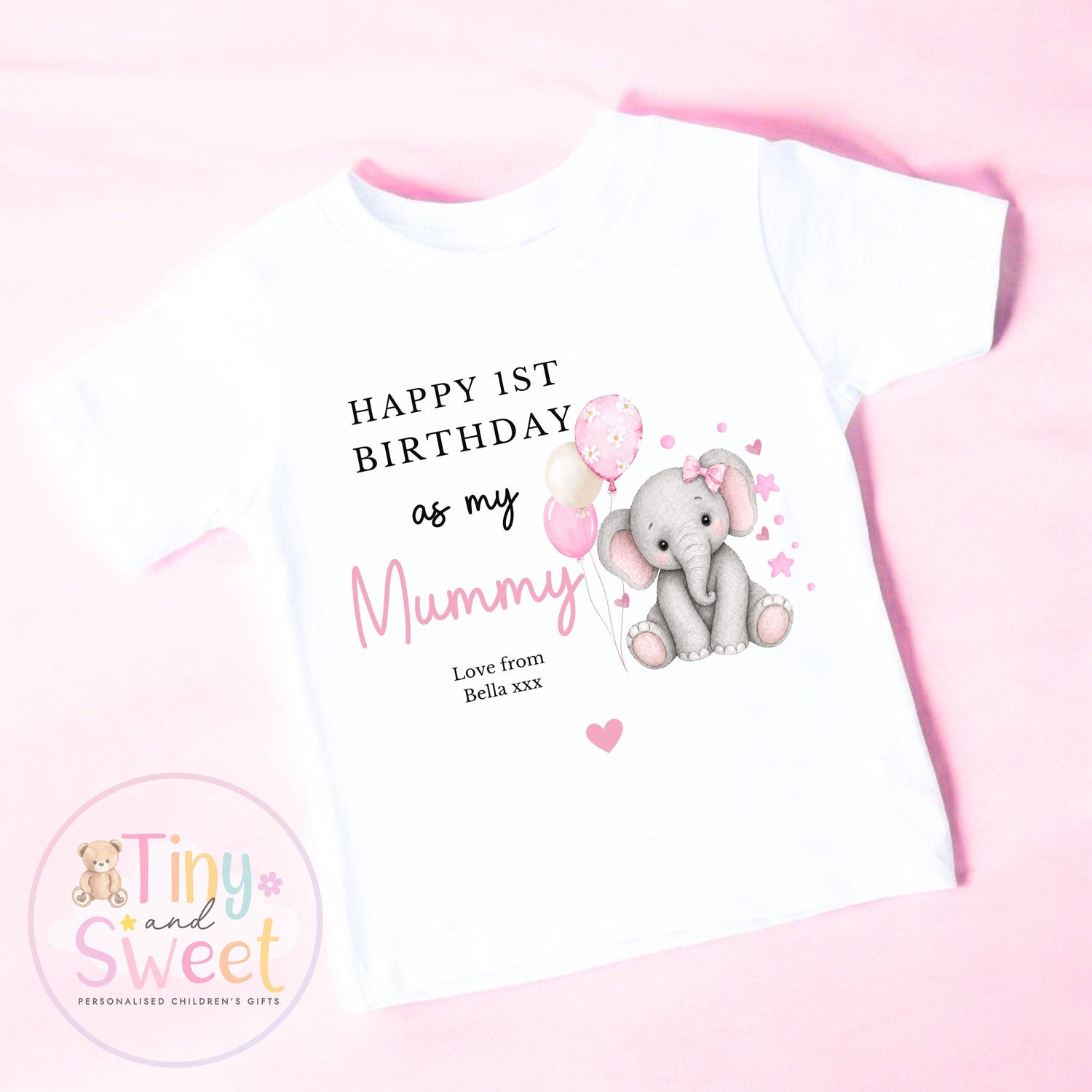 Happy Birthday Mummy, 1st Birthday as My Mummy, New Mum Gift, Mum Birthday, Mummy Birthday, Sleepsuit Babygrow T Shirt Mum Birthday