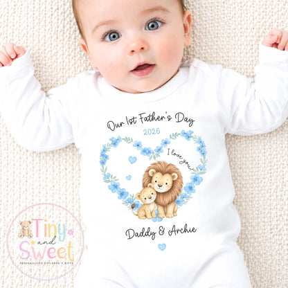 Fathers Day Sleepsuit, 1st Fathers Day as My Daddy, New Dad Gift, Fathers Day, Dad, Sleepsuit Babygrow Bodysuit Dada Babybgrow