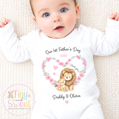 Fathers Day Sleepsuit, 1st Fathers Day as My Daddy, New Dad Gift, Fathers Day, Dad, Sleepsuit Babygrow Bodysuit Dada Babybgrow