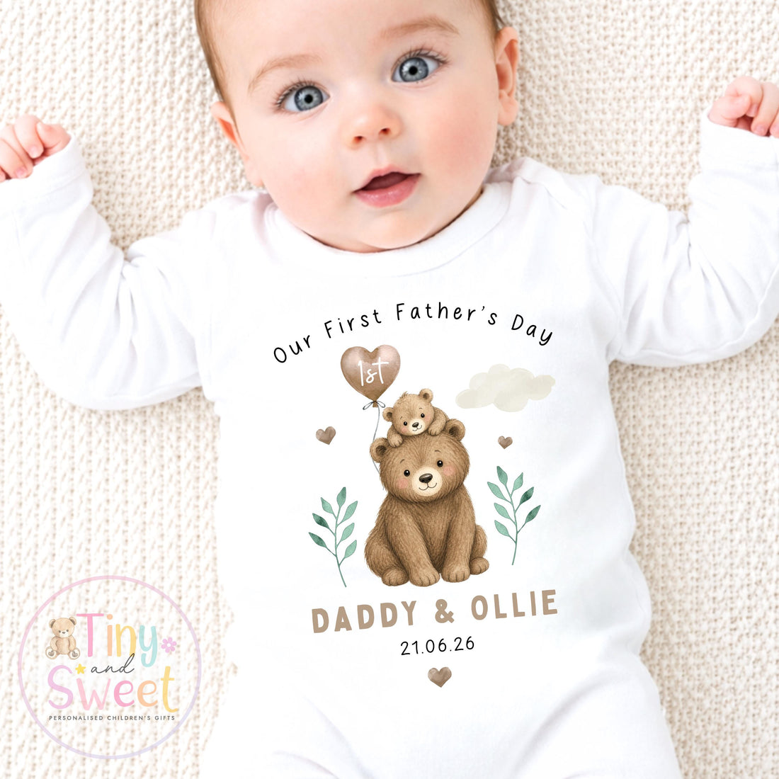 Fathers Day Sleepsuit, 1st Fathers Day as My Daddy, New Dad Gift, Fathers Day, Dad, Sleepsuit Babygrow Bodysuit Dada Babybgrow
