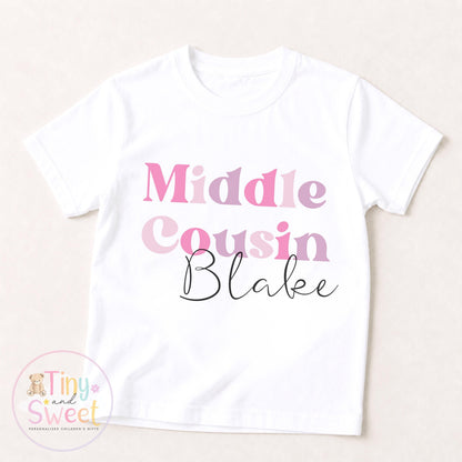 Adorable Pastel Big Cousin T-Shirt for Kids - Pregnancy Announcement Gift &amp; New Family Member Reveal