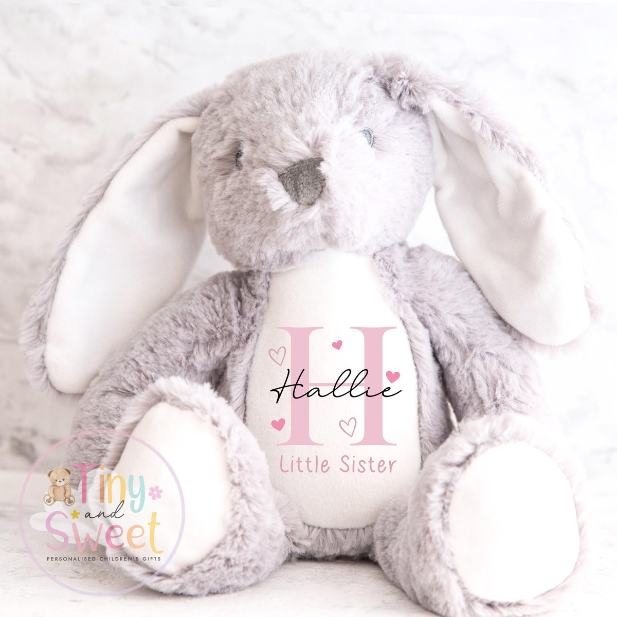 Personalised Little Brother or Sister Gift, Big Brother Announcement, New Baby Soft Toy, New baby gift, Newborn, Keepsake, Baby shower