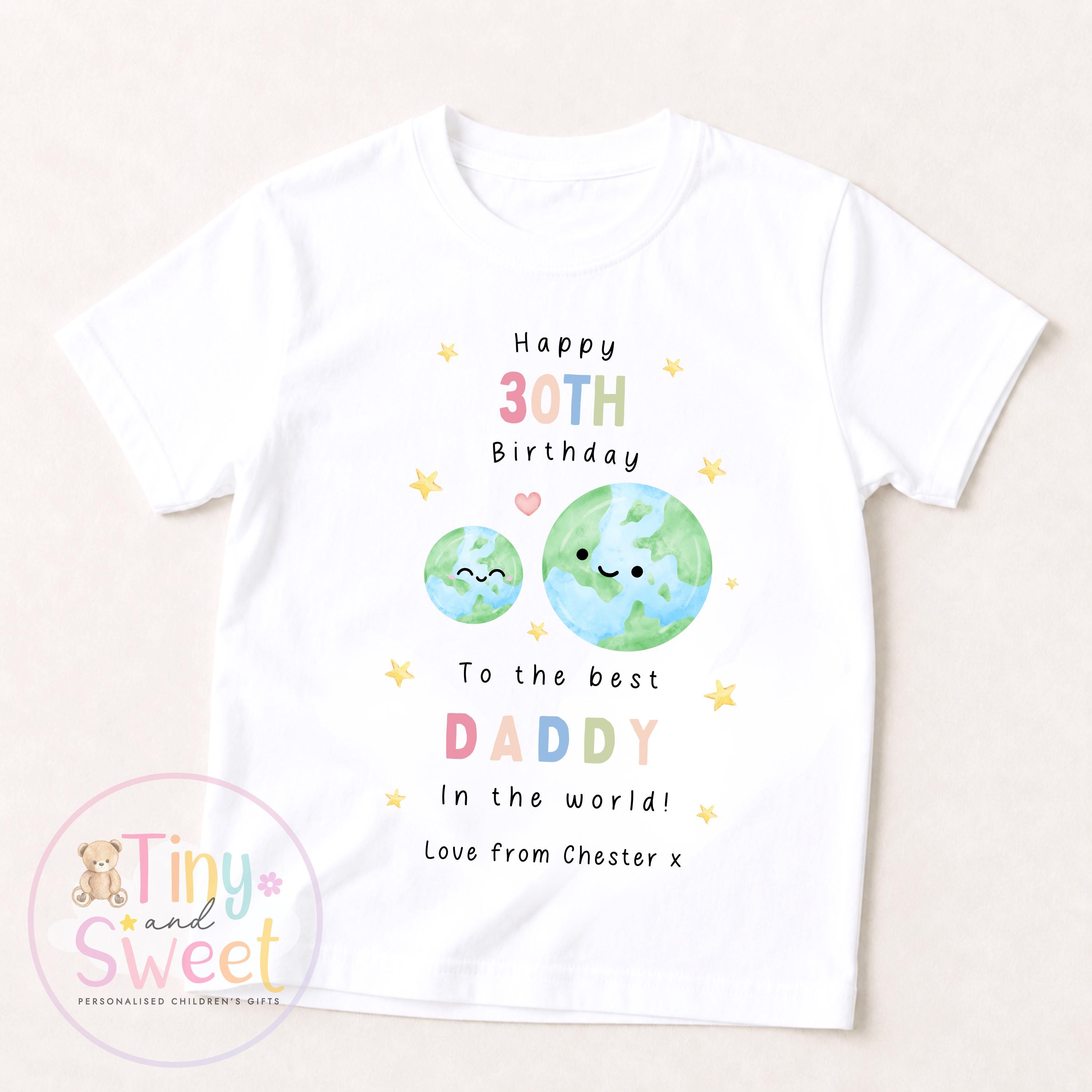 Personalised 30th Birthday Daddy T-Shirt: New Dad Gift, First Birthday Celebration Sleepsuit
