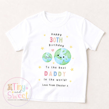 Personalised 30th Birthday Daddy T-Shirt: New Dad Gift, First Birthday Celebration Sleepsuit