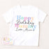 Pastel Happy Birthday Mummy Personalised T-Shirt