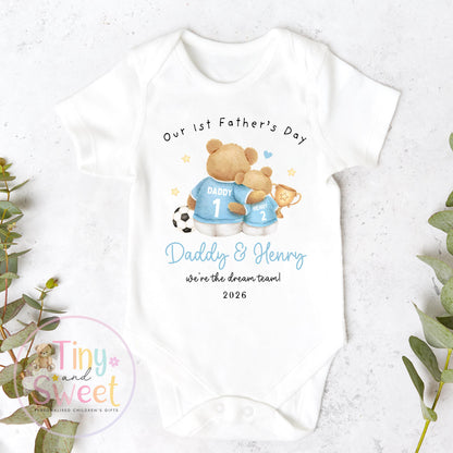 First Father’s Day Football Baby T Shirt, 1st Father’s Day as My Daddy Babygrow, New Dad Gift, Father’s Day Bodysuit, Baby Outfit