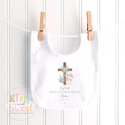 Personalised First Holy Communion Babygrow, Baptism Gift, Custom Baby Girl Christening Gift, Cotton Sleepsuit