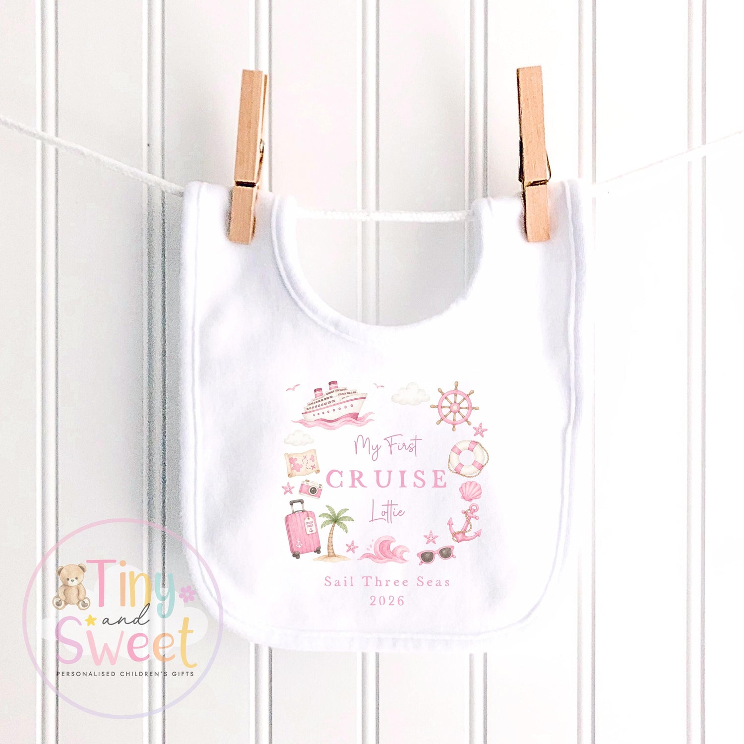 Personalised First Cruise T Shirt or Sleepsuit, First Time Cruiser Bodysuit, Baby’s First Holiday Outfit, Custom Cruise Sleepsuit Gift