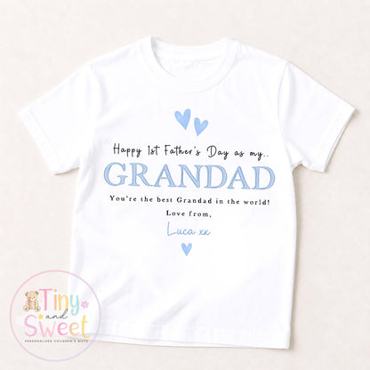 Fathers Day Grandad Sleepsuit, 1st Fathers Day As My Grandad, New Grandad Gift, Fathers Day, 1st Fathers Day Babygrow, Sleepsuit Babygrow