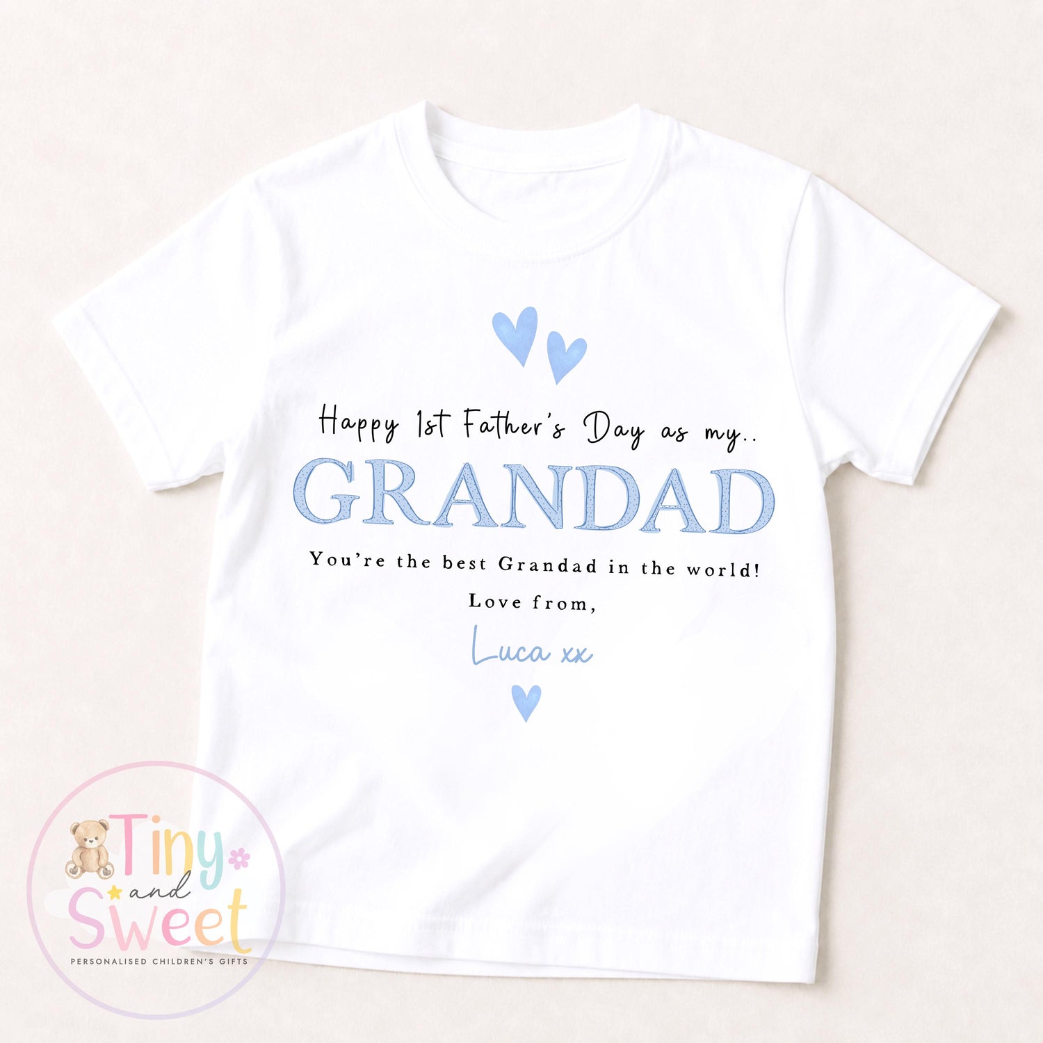 Fathers Day Grandad T Shirt, 1st Fathers Day As My Grandad, New Grandad Gift, Fathers Day, 1st Fathers Day Babygrow, Sleepsuit Babygrow