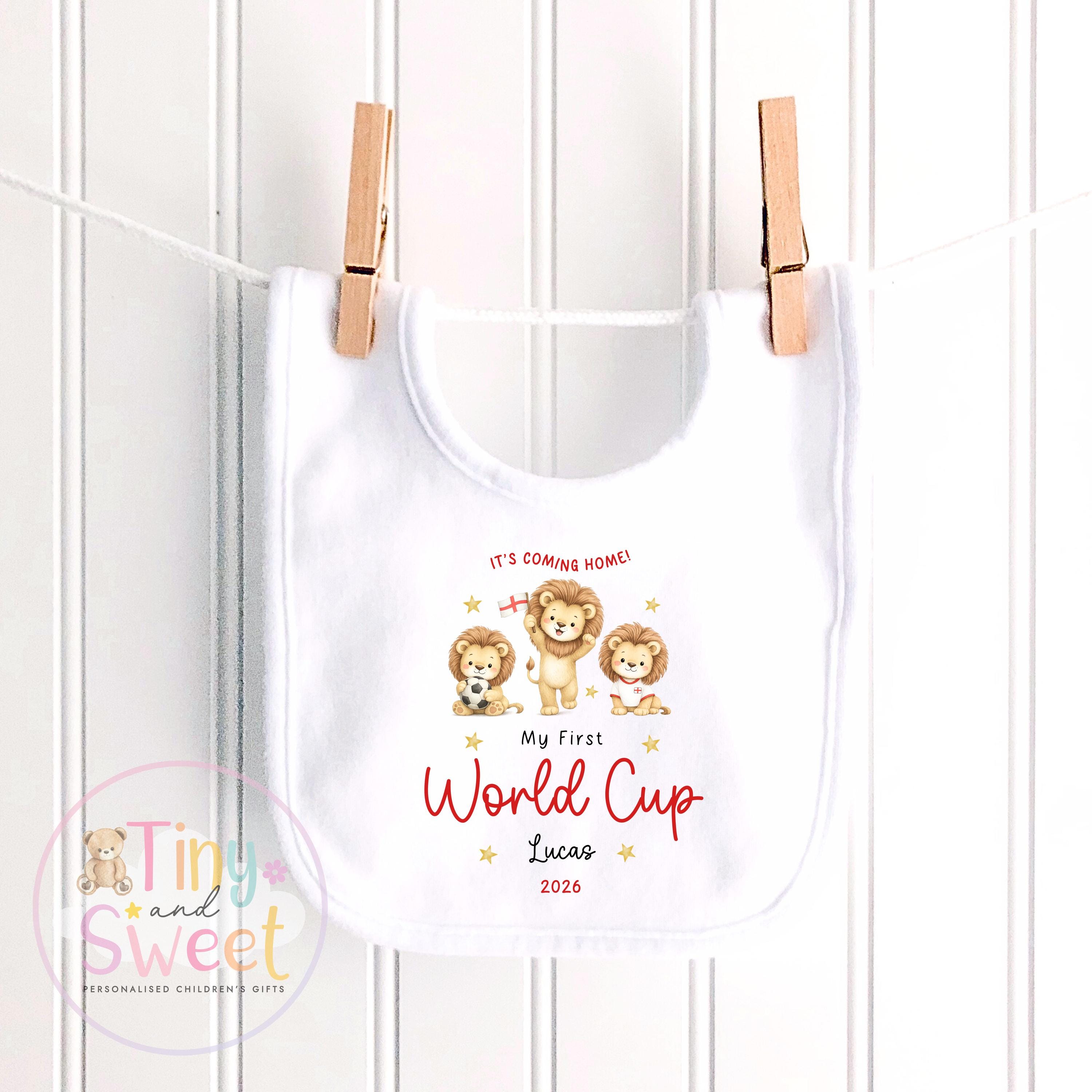 My First World Cup 2026 Baby &amp; Toddler T-Shirt, Personalised England Kids Football Shirt, Gift For England World Cup, England Fan