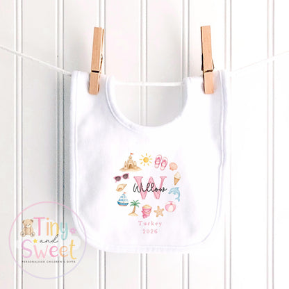 Personalised Holiday Sleepsuit, Kids Holiday Top, Boys holiday Outfit, Girls Airport Outfit, 1st Holiday, 1st Time Flyer, Abroad