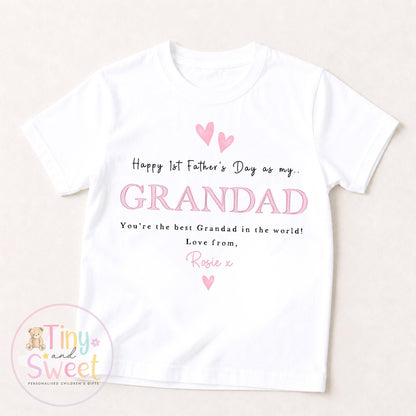 Fathers Day Grandad Sleepsuit, 1st Fathers Day As My Grandad, New Grandad Gift, Fathers Day, 1st Fathers Day Babygrow, Sleepsuit Babygrow