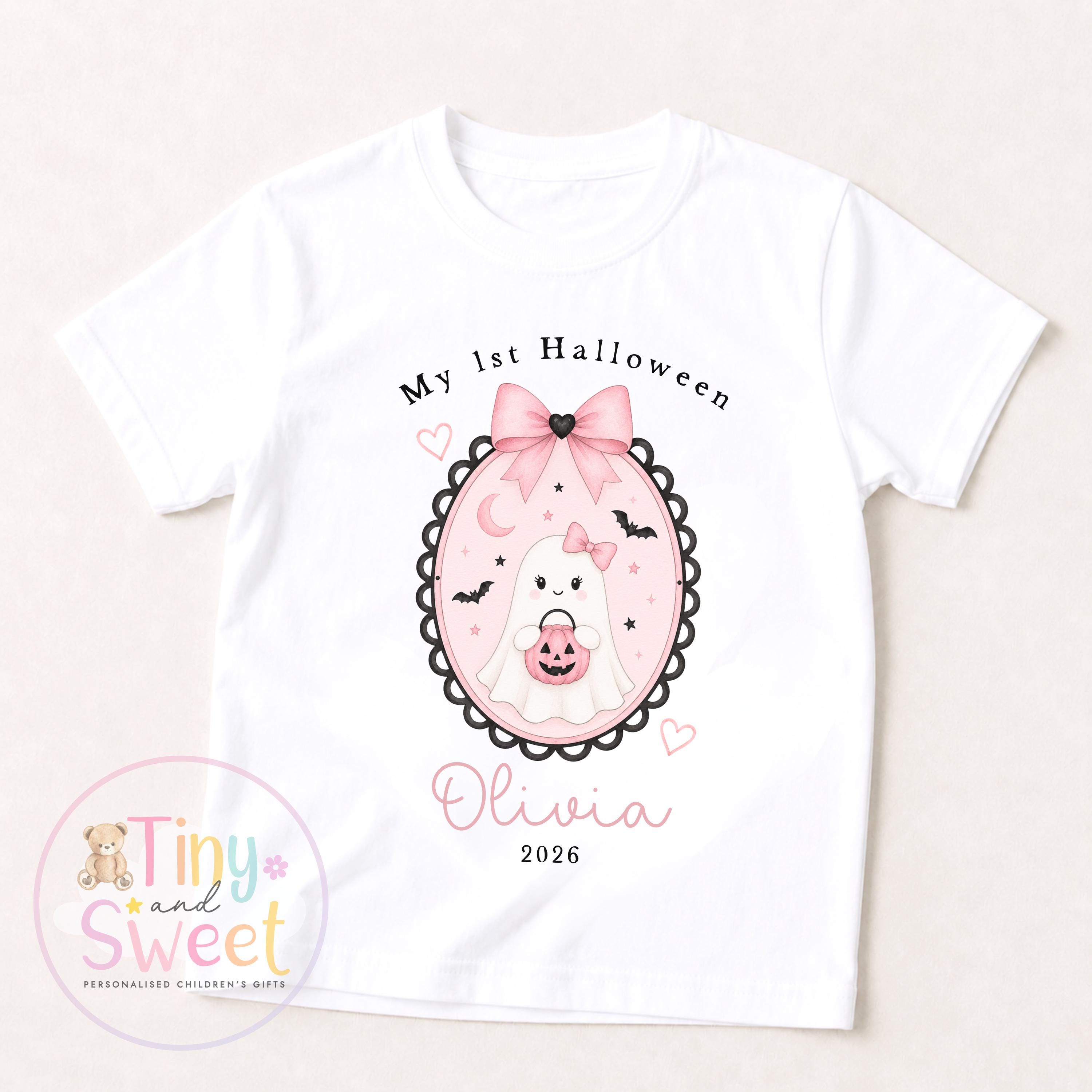 Personalised My First Halloween Sleepsuit – First Halloween –Baby’s 1st Halloween Outfit with Name – Custom Baby Grow – Halloween Baby Gift
