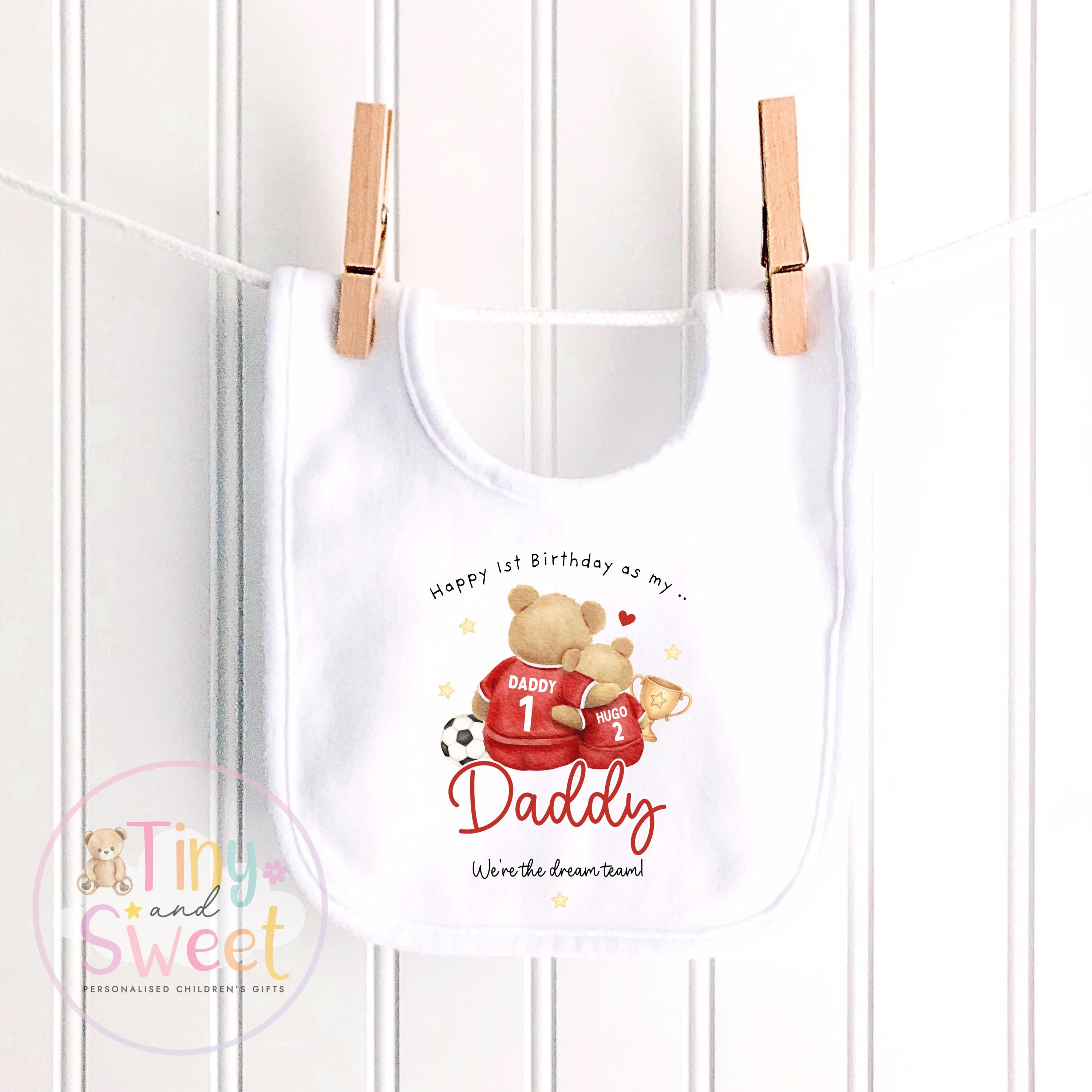 Happy Birthday Daddy, 1st Birthday as My Daddy Football Fan, New Dad Gift, Dad Birthday, Daddy Birthday, Sleepsuit Babygrow Bodysuit Dad
