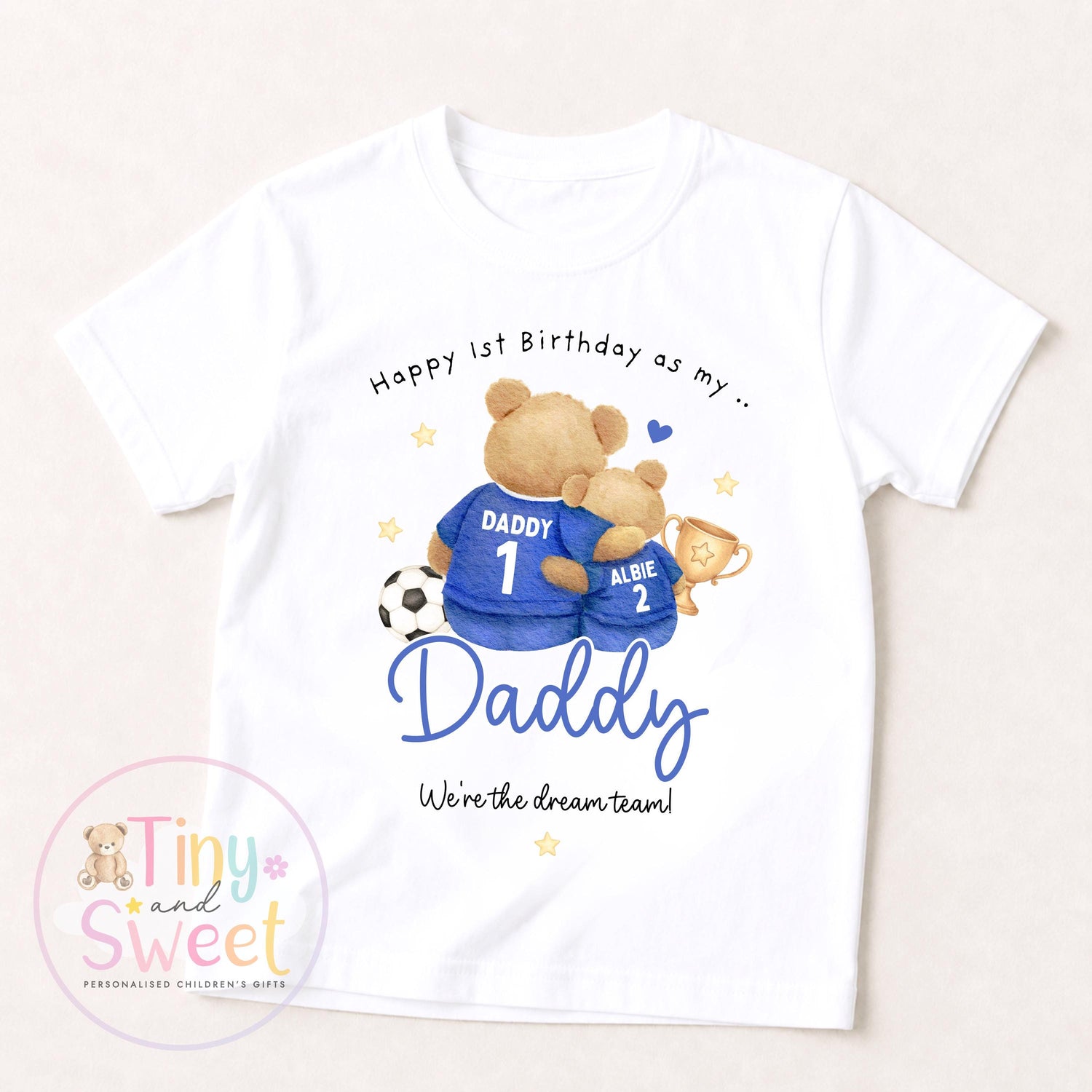 Happy Birthday Daddy, 1st Birthday as My Daddy Football Fan, New Dad Gift, Dad Birthday, Daddy Birthday, Sleepsuit Babygrow Bodysuit Dad