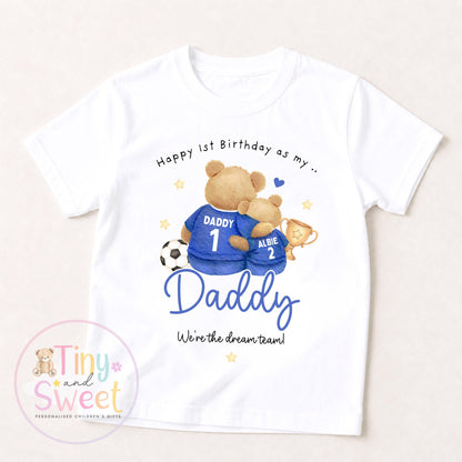 Happy Birthday Daddy, 1st Birthday as My Daddy Football Fan, New Dad Gift, Dad Birthday, Daddy Birthday, Sleepsuit Babygrow Bodysuit Dad