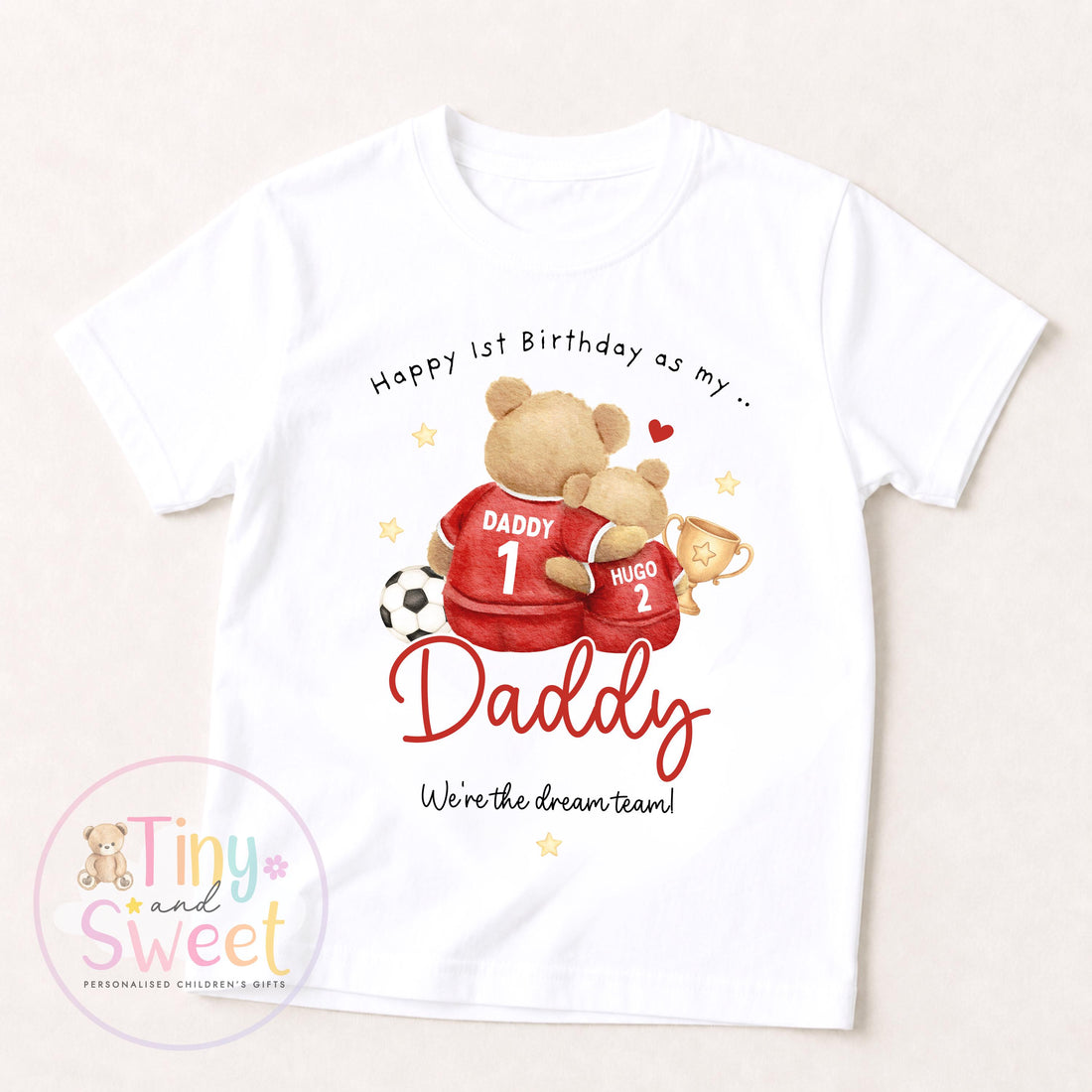 Happy Birthday Daddy, 1st Birthday as My Daddy Football Fan, New Dad Gift, Dad Birthday, Daddy Birthday, Sleepsuit Babygrow Bodysuit Dad