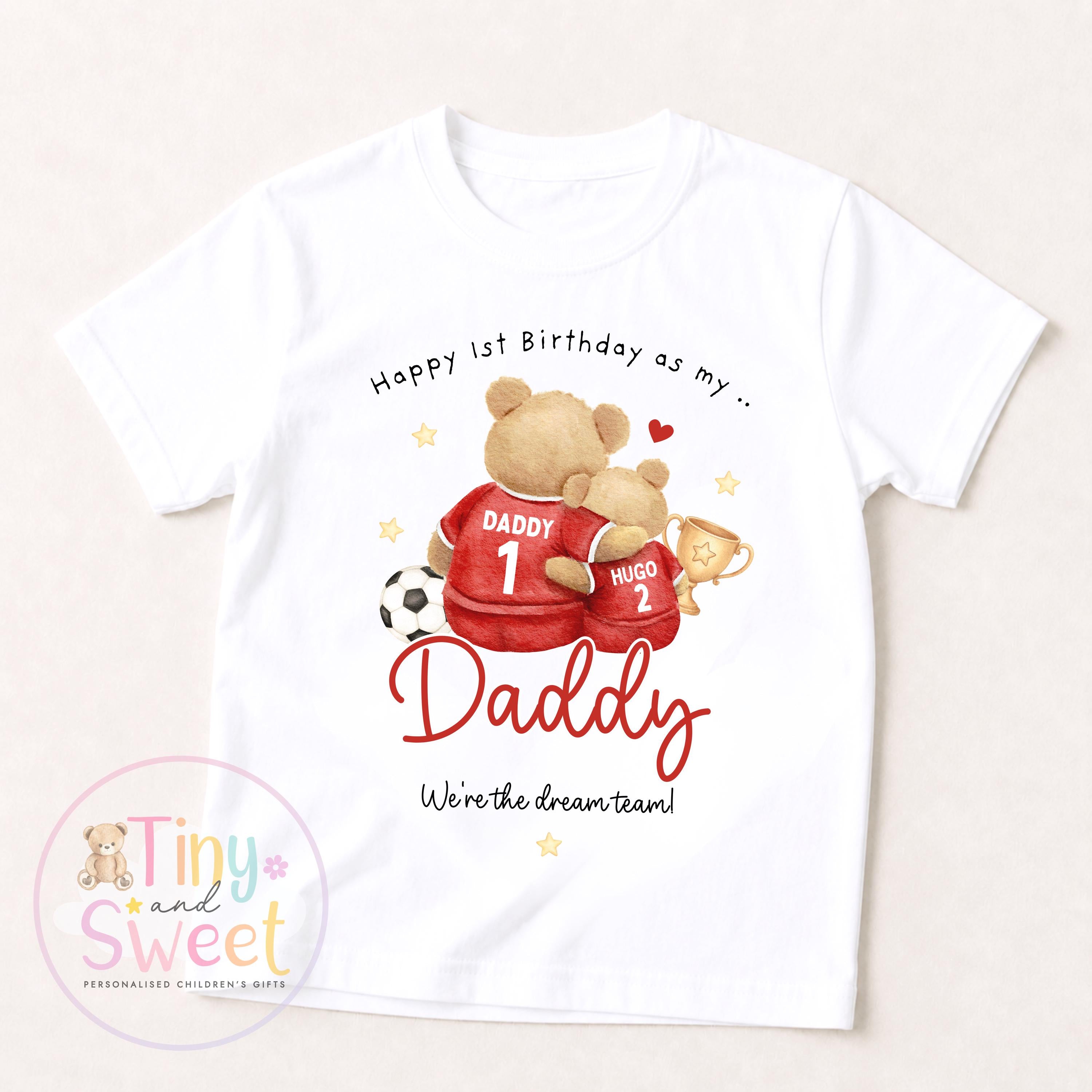 Happy Birthday Daddy, 1st Birthday as My Daddy Football Fan, New Dad Gift, Dad Birthday, Daddy Birthday, Sleepsuit Babygrow Bodysuit Dad