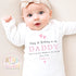 Happy 1st Birthday As My Daddy, Minimal Baby Sleepsuit, Happy Birthday Daddy Sleepsuit – Simple & Sweet, Daddy Gift From Baby