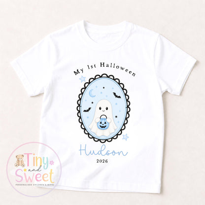 Personalised My First Halloween Sleepsuit – First Halloween –Baby’s 1st Halloween Outfit with Name – Custom Baby Grow – Halloween Baby Gift