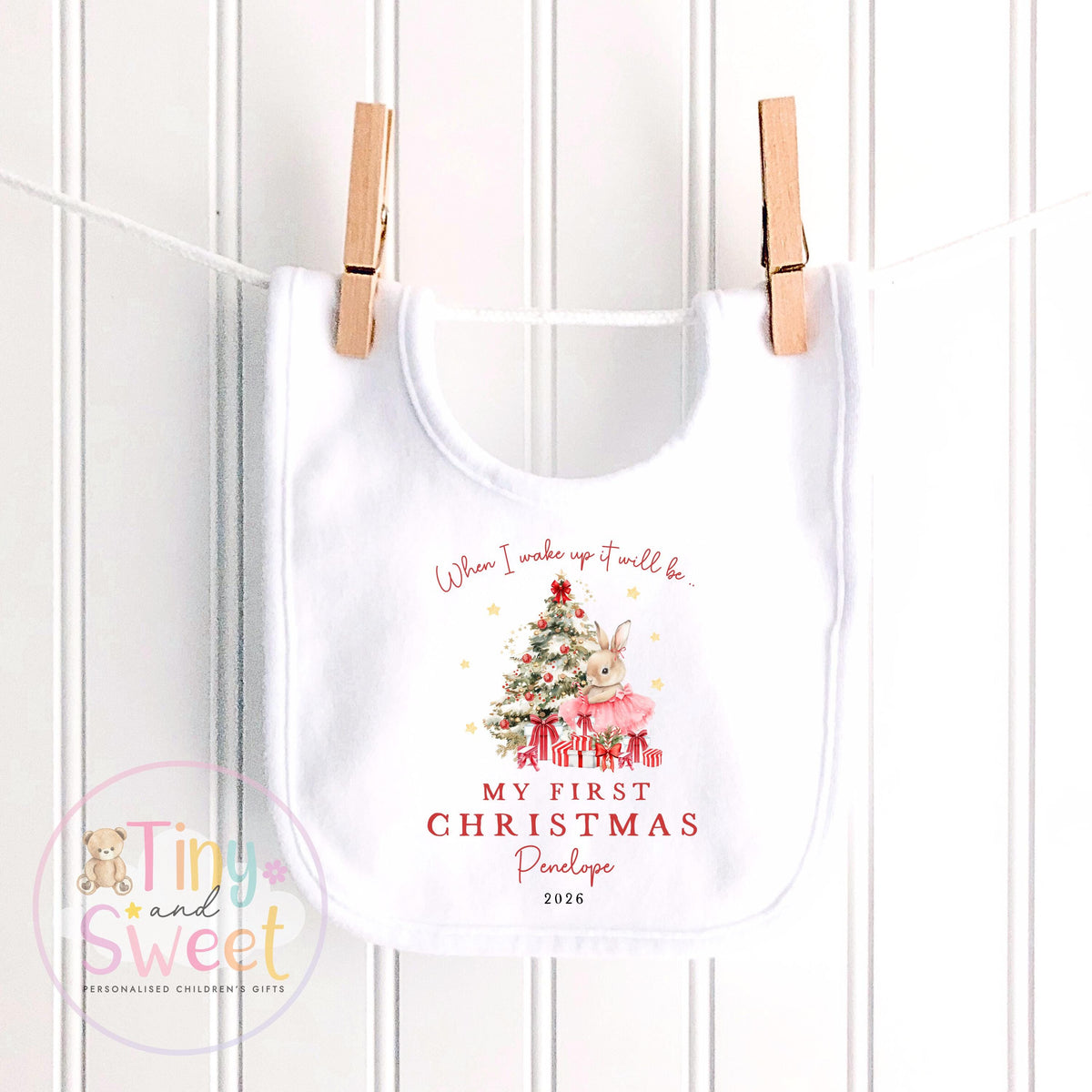 My First Christmas Personalised Sleepsuit