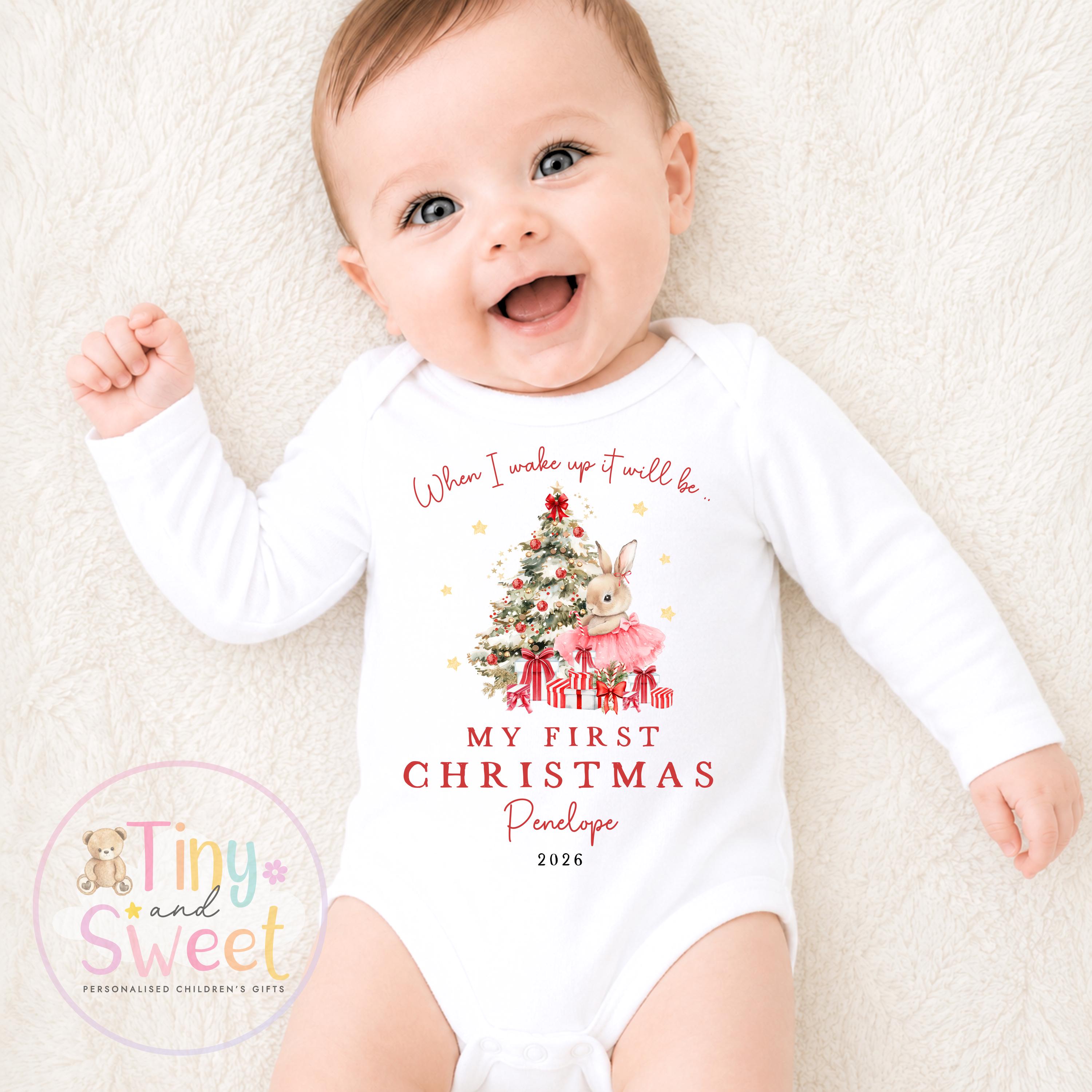 My First Christmas Personalised Sleepsuit