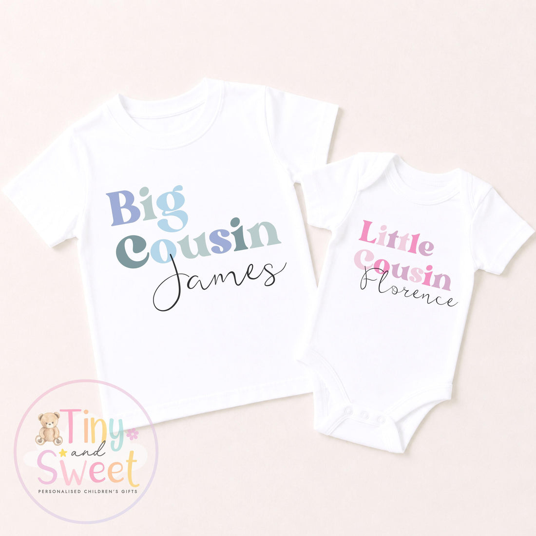 Adorable Pastel Big Cousin T-Shirt for Kids - Pregnancy Announcement Gift &amp; New Family Member Reveal
