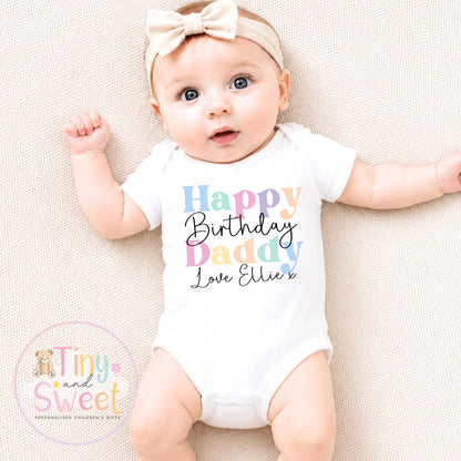 Happy Birthday Daddy T Shirt, Daddy birthday Gift, New Dad Gift, Daddys birthday, 1st birthday as my daddy, Toddler Daddy Birthday Tee