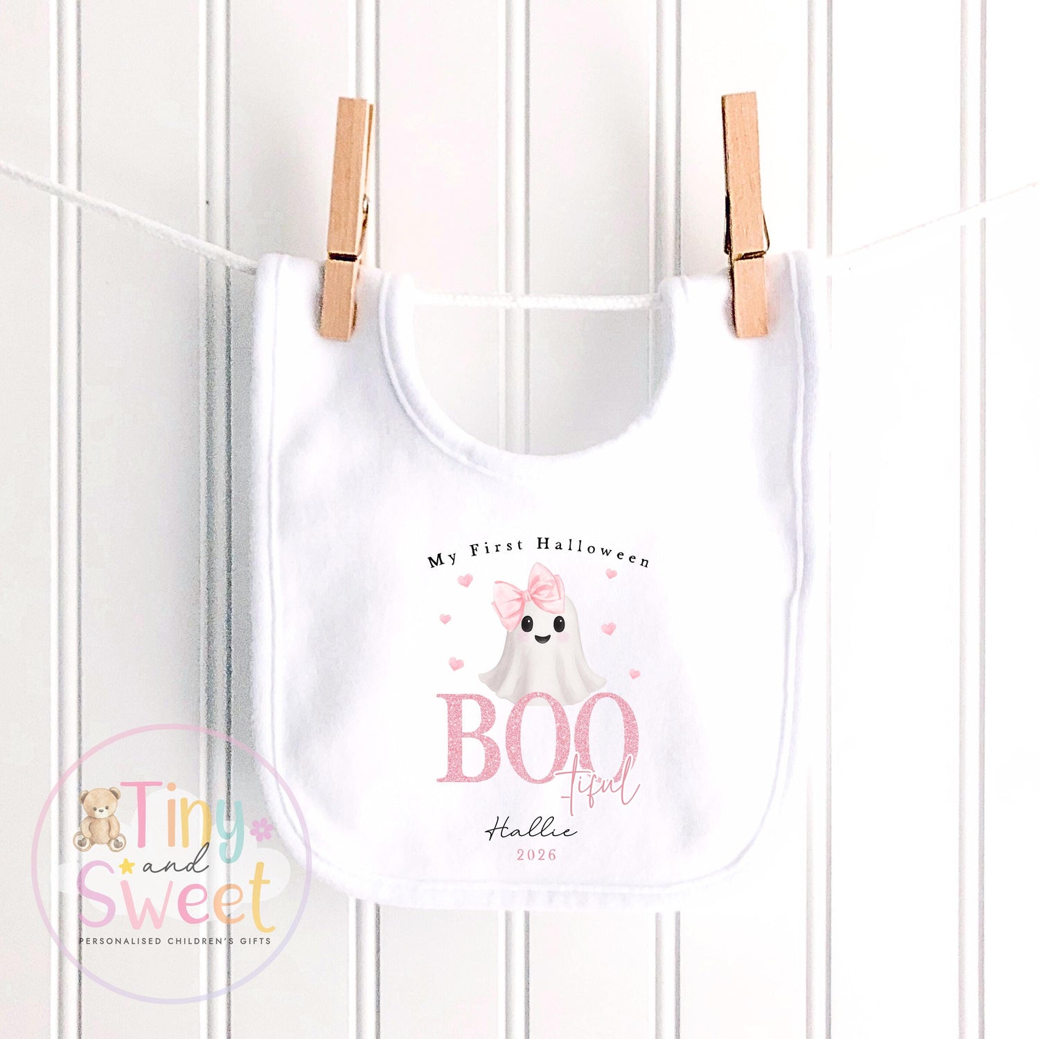 Personalised Bootiful First Halloween Sleepsuit
