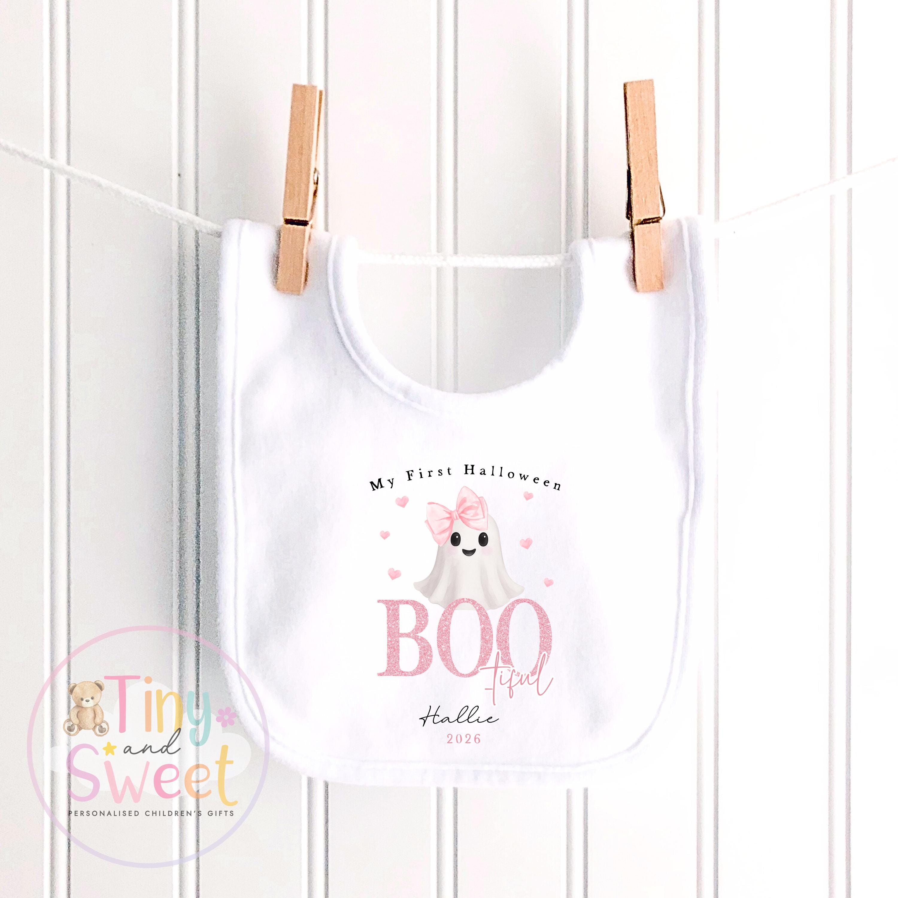 Personalised Bootiful First Halloween Sleepsuit