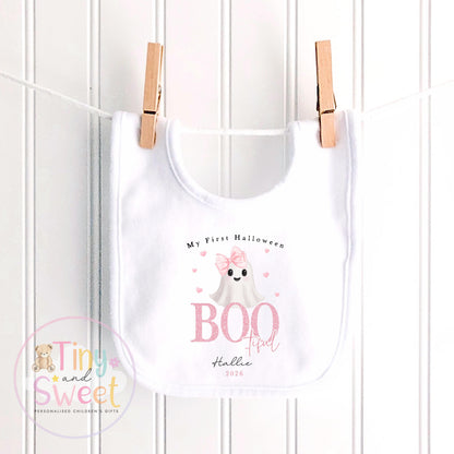 Personalised Bootiful First Halloween Sleepsuit