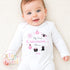 First Halloween Pink Wreath Personalised Sleepsuit