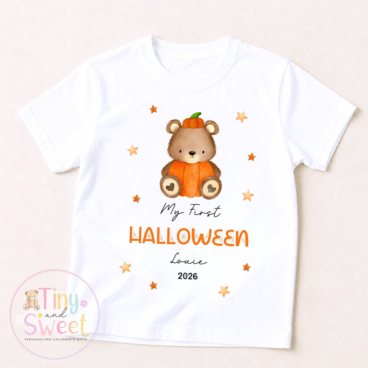 First Halloween Bear Personalised Sleepsuit