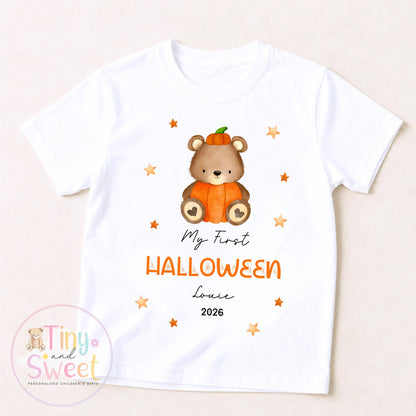 First Halloween Bear Personalised Sleepsuit