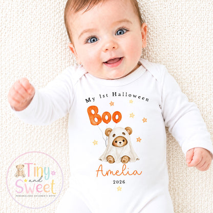 First Halloween Sleepsuit, Baby 1st Halloween Gift Idea, 1st Halloween Babygrow, Halloween Outfit for baby, Halloween costume