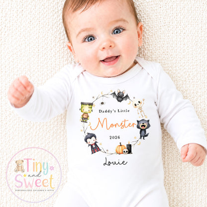 Personalised My First Halloween Sleepsuit, Cute Ghosts, 1st Halloween, Spooky Season, First Boo, Boo Box