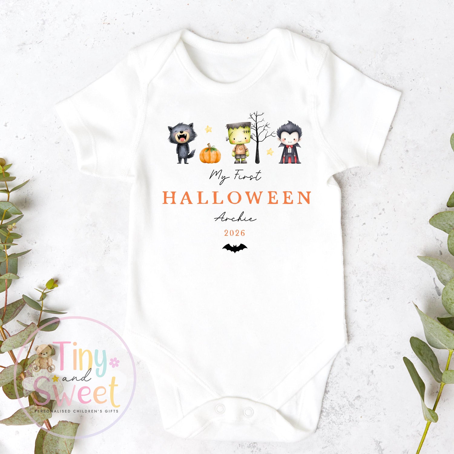 Personalised My First Halloween Sleepsuit, Cute Ghosts, 1st Halloween, Spooky Season, First Boo, Boo Box