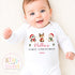 Personalised My First Christmas Bunny Sleepsuit, When I wake up it will be christmas, Babies 1st Christmas, New Baby first xmas
