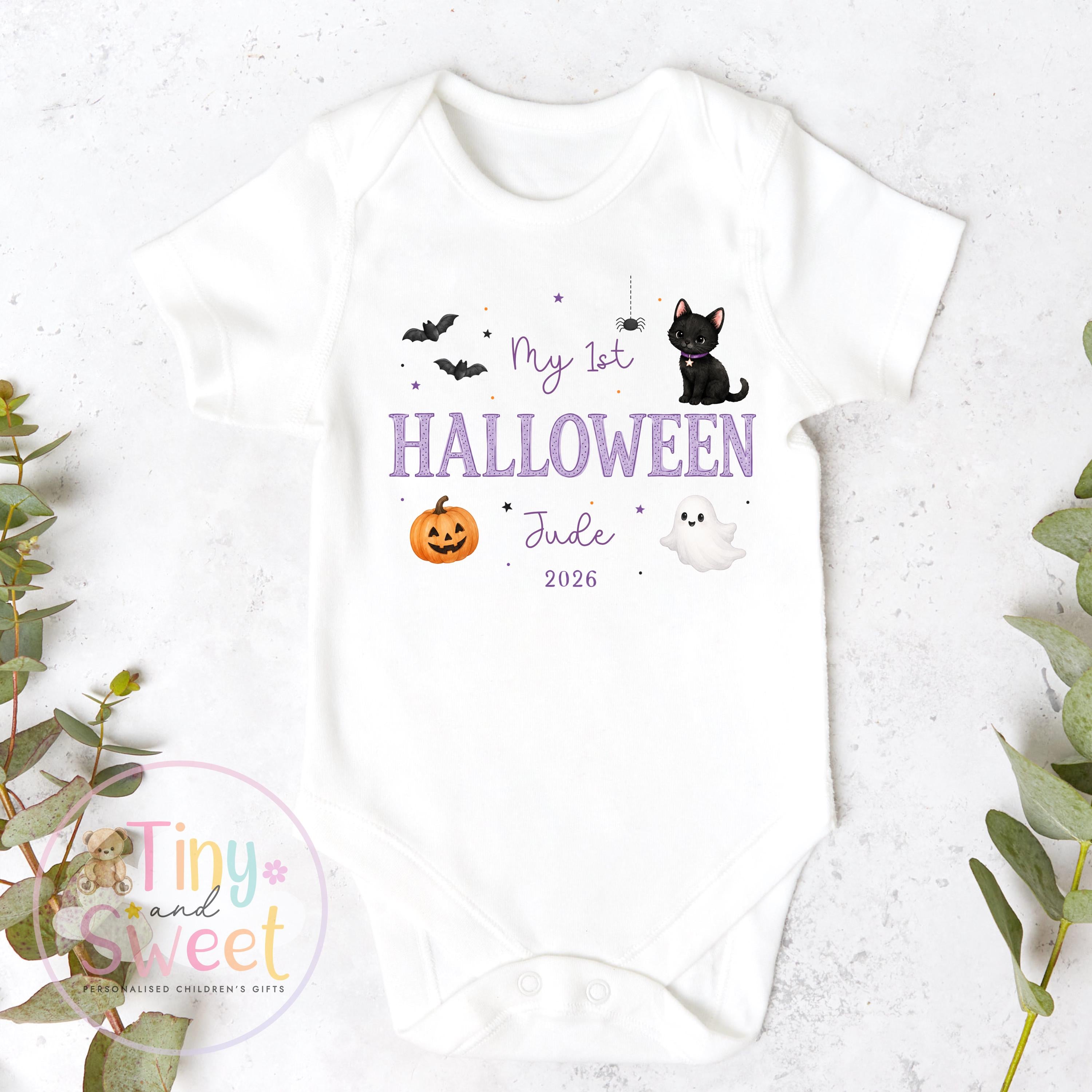 First Halloween Sleepsuit, Baby 1st Halloween Gift Idea, 1st Halloween Babygrow, Halloween Outfit for baby, Halloween costume