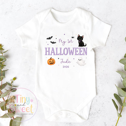 First Halloween Sleepsuit, Baby 1st Halloween Gift Idea, 1st Halloween Babygrow, Halloween Outfit for baby, Halloween costume