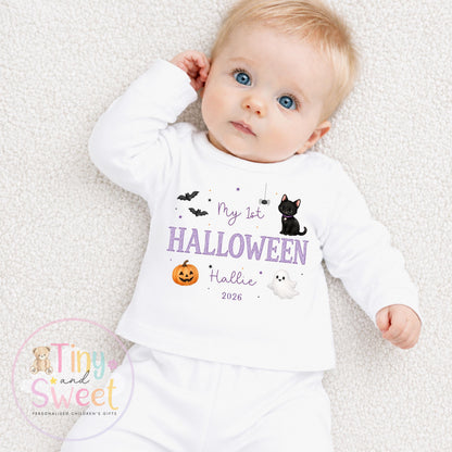 First Halloween Sleepsuit, Baby 1st Halloween Gift Idea, 1st Halloween Babygrow, Halloween Outfit for baby, Halloween costume