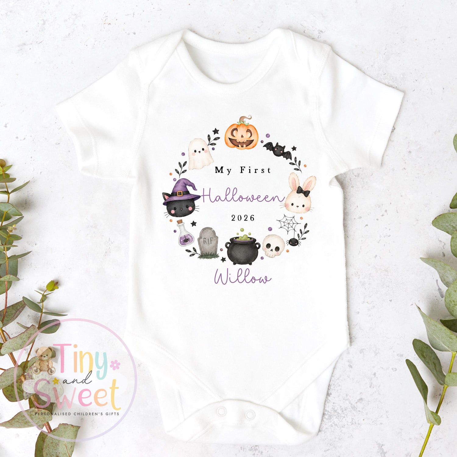 First Halloween Sleepsuit, Baby 1st Halloween Gift Idea, 1st Halloween Babygrow, Halloween Outfit for baby, Halloween costume