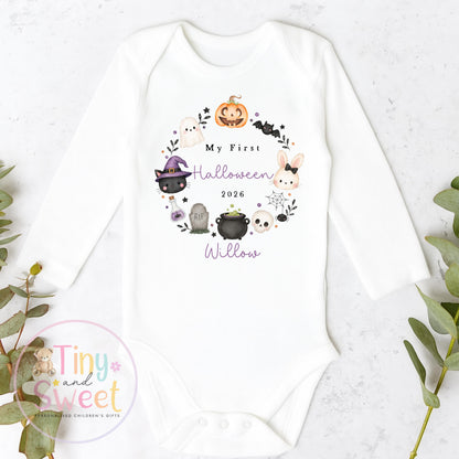 First Halloween Sleepsuit, Baby 1st Halloween Gift Idea, 1st Halloween Babygrow, Halloween Outfit for baby, Halloween costume