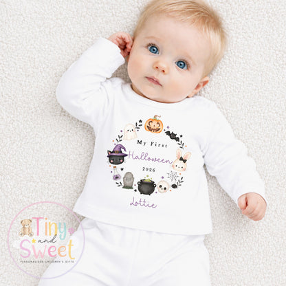 First Halloween Sleepsuit, Baby 1st Halloween Gift Idea, 1st Halloween Babygrow, Halloween Outfit for baby, Halloween costume
