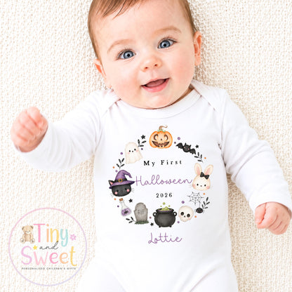 First Halloween Sleepsuit, Baby 1st Halloween Gift Idea, 1st Halloween Babygrow, Halloween Outfit for baby, Halloween costume