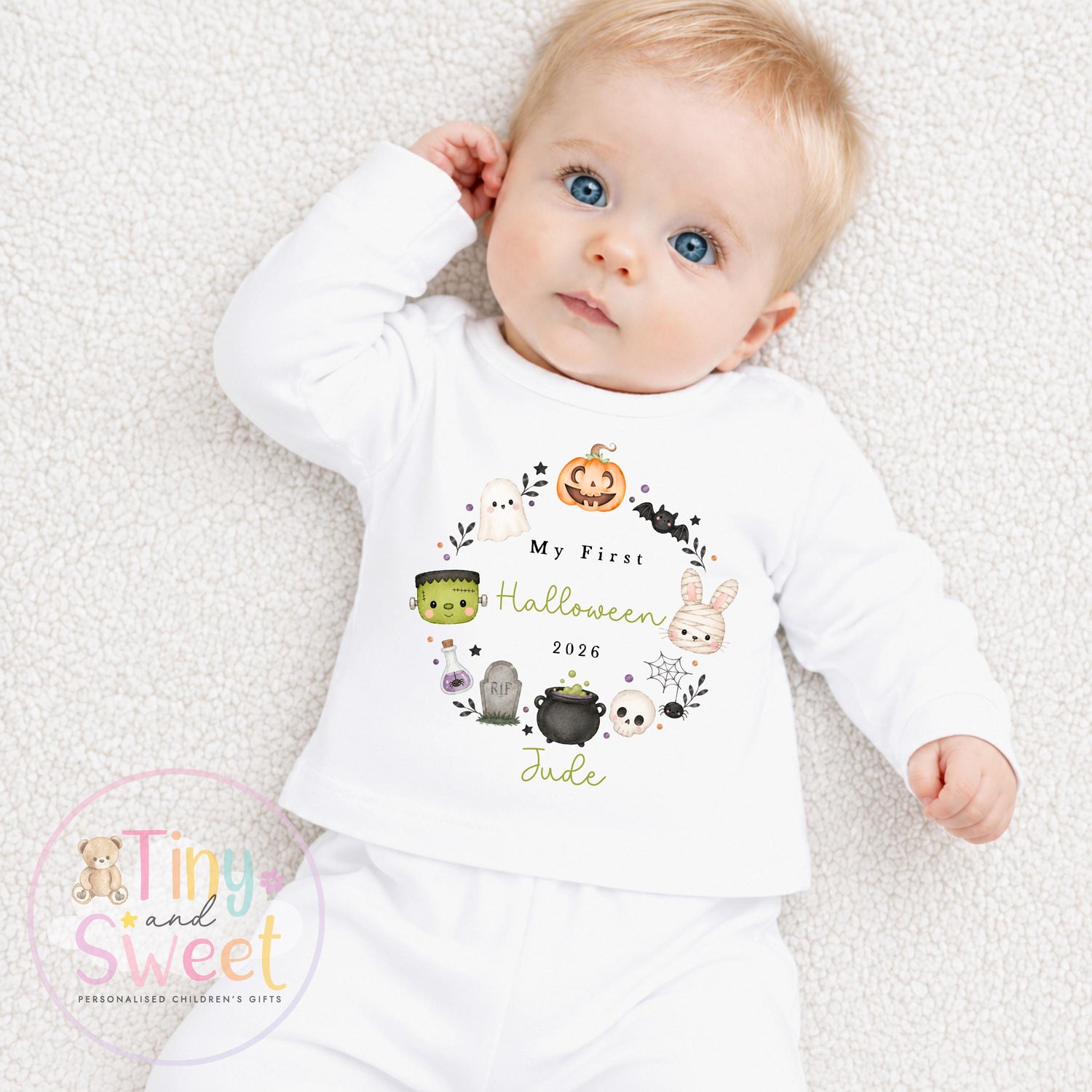 First Halloween Sleepsuit, Baby 1st Halloween Gift Idea, 1st Halloween Babygrow, Halloween Outfit for baby, Halloween costume