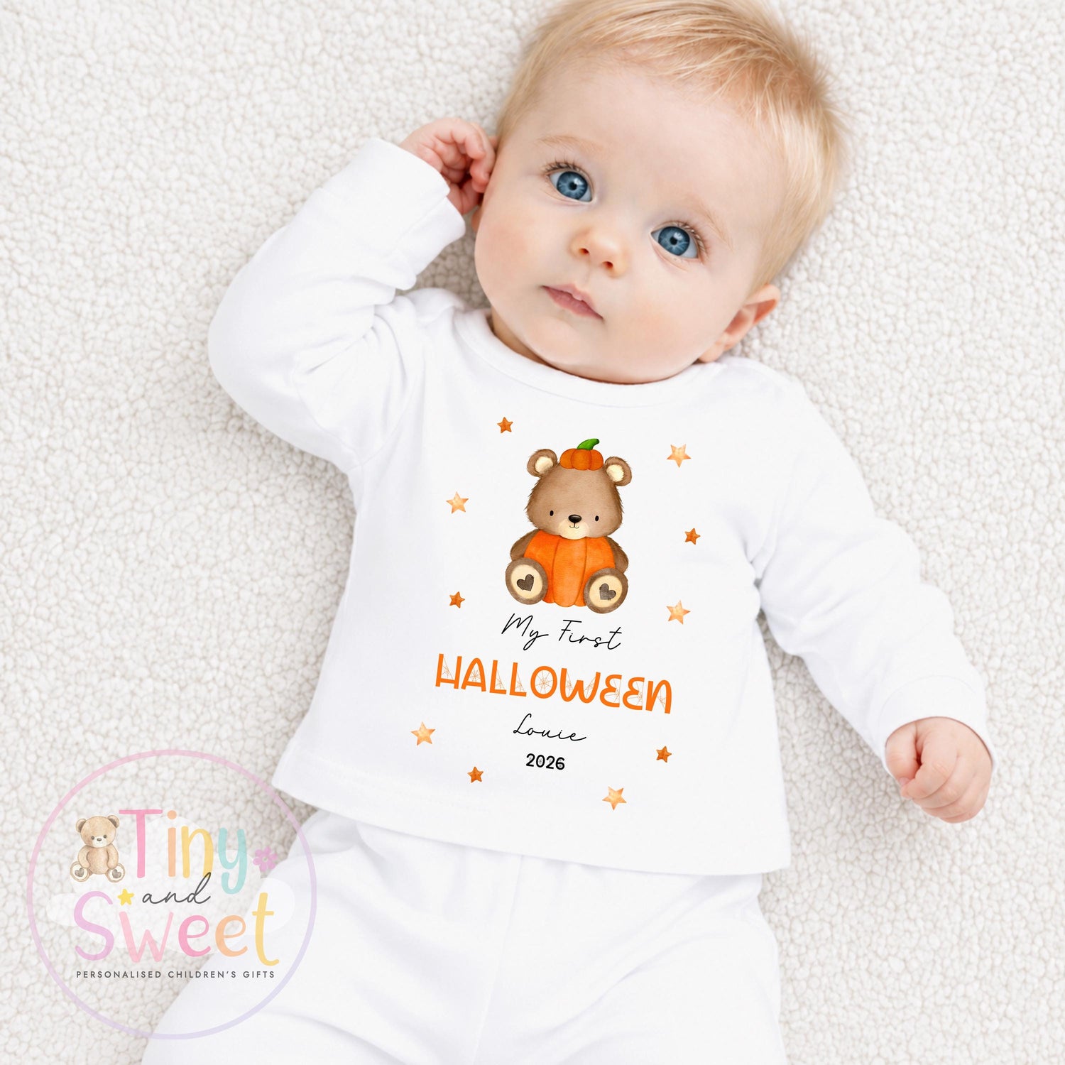 First Halloween Bear Personalised Sleepsuit